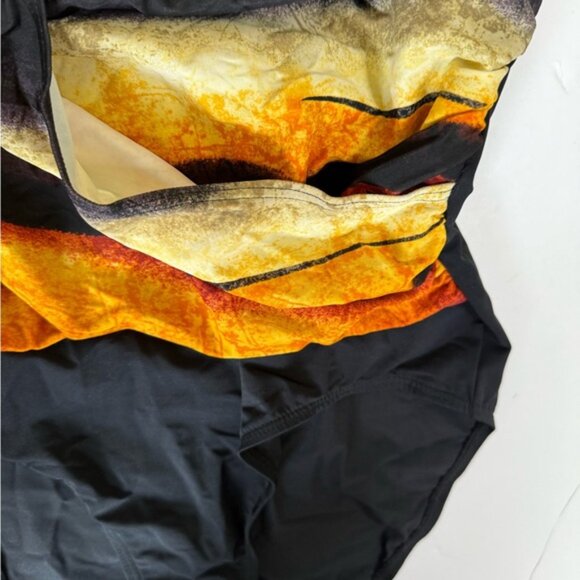 Fantasizer NEW Faux Wrap Halter 1 Piece Swimsuit Gradient Sunset Support Cups 16 - Picture 6 of 16